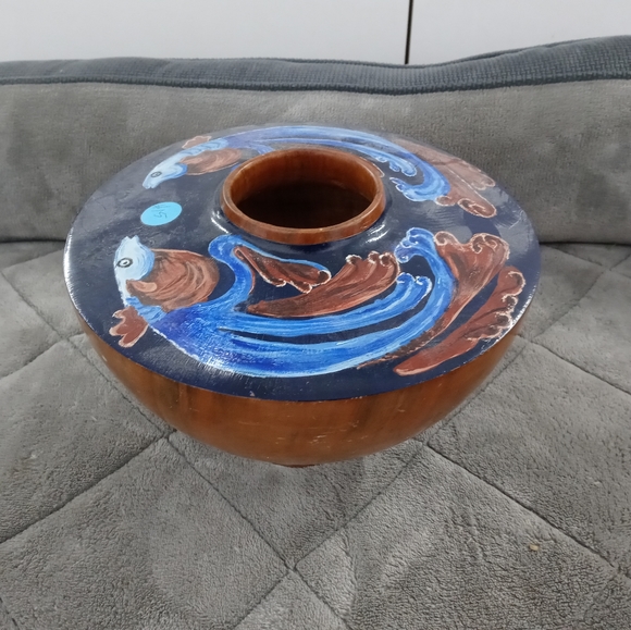 🌉🏫PIXLEY NORFOLK PINES VASE🏤📫 SIZE 9.5×7,A FABULOUS GIFTING!!!🎁🇺🇲 - Picture 11 of 12